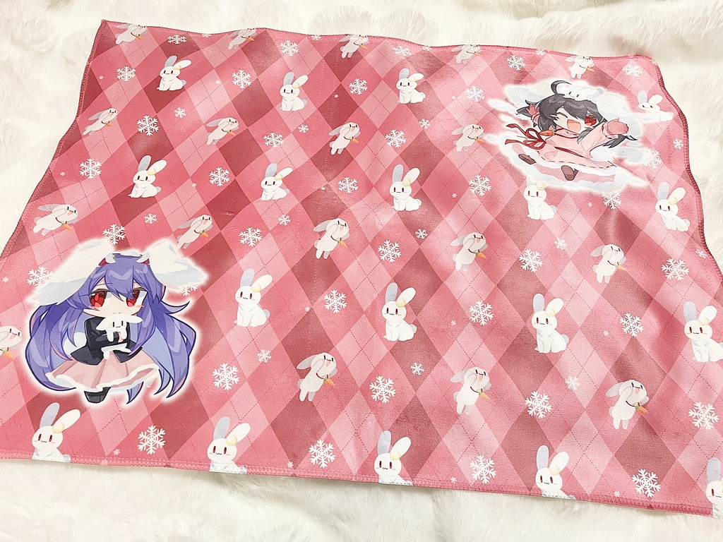 【冬毛もふカル】ふわモフブランケット ふわふわイナバ