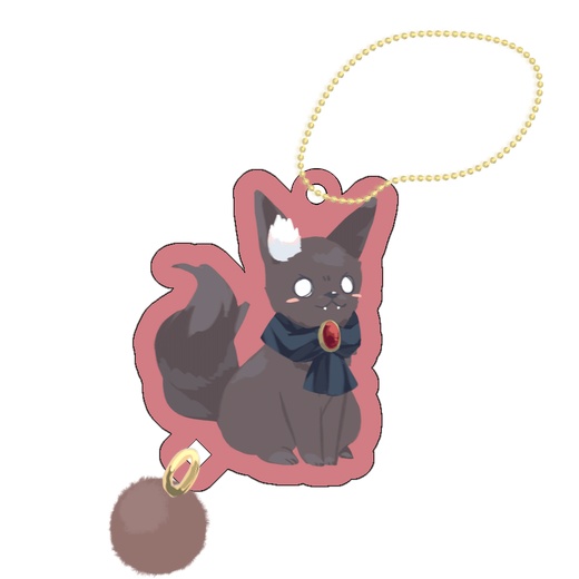 【冬毛もふカル】マスコットアクリルチャーム 影狼(オオカミ姿)