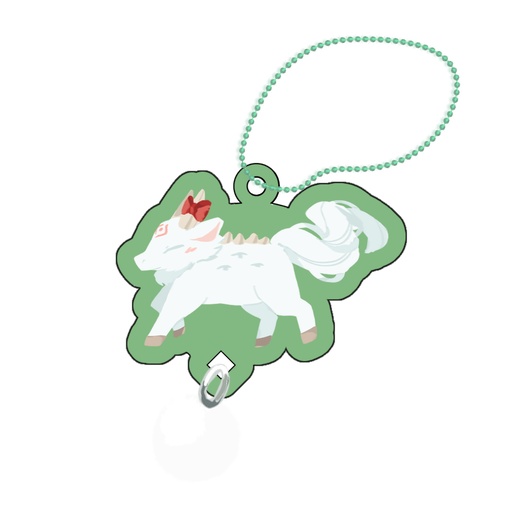 【冬毛もふカル】マスコットアクリルチャーム 仔白沢