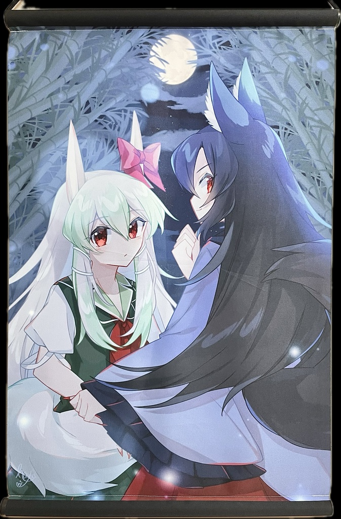 【竹林もふカル】A2タペストリー もふもふ月下美人