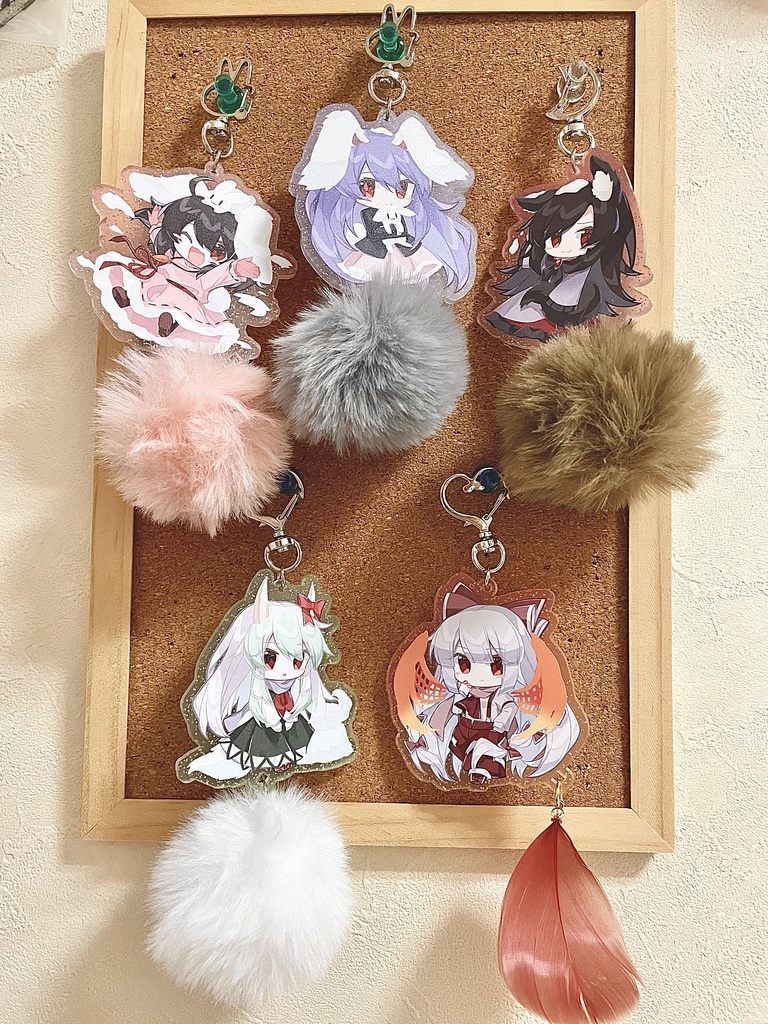 【冬毛もふカル】しっぽチャームアクリルキーホルダー