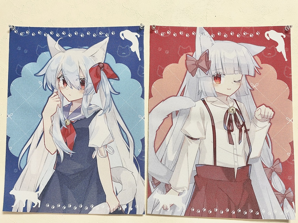 【もこけーねは猫の国】布ポスター兼ランチョンマット