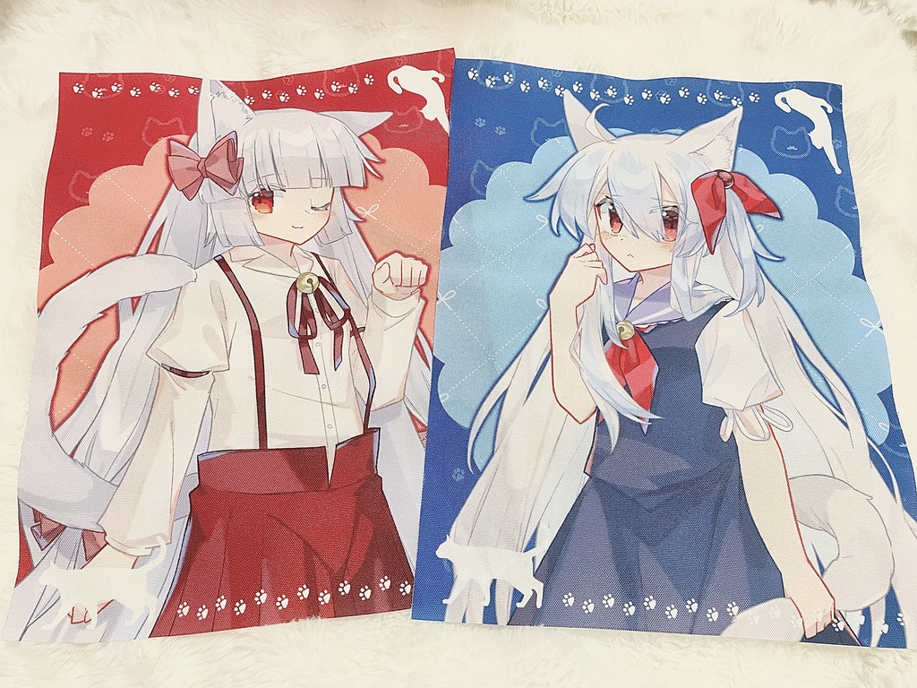 【もこけーねは猫の国】布ポスター兼ランチョンマット