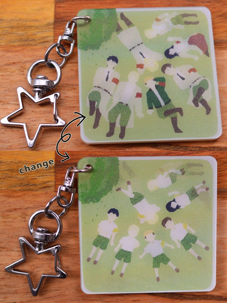 ひなたぼっこ戦士隊アクリルキーホルダー&シールセット+おまけシール