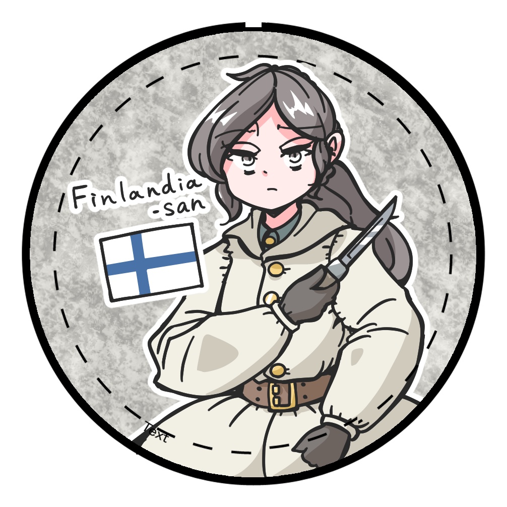 もんどす缶バッジ/フィンランドさん