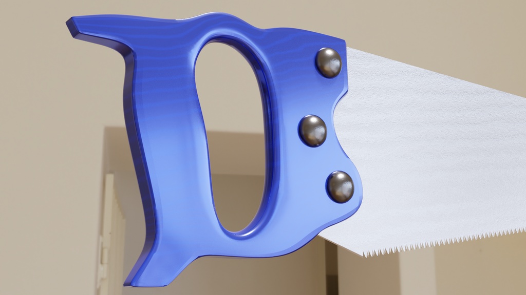 のこぎり3Dモデル