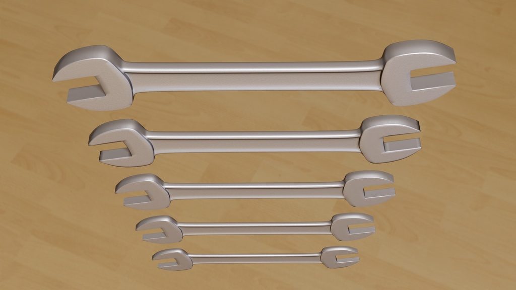 スパナ3Dモデル 5種