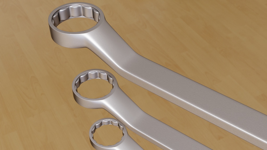 メガネレンチ3Dモデル 5種