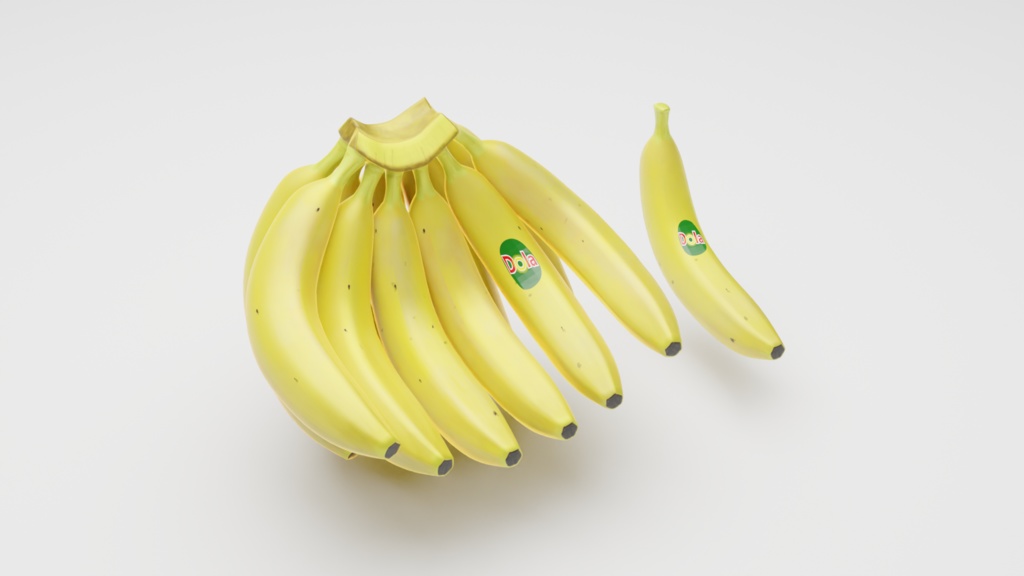バナナ3Dモデル