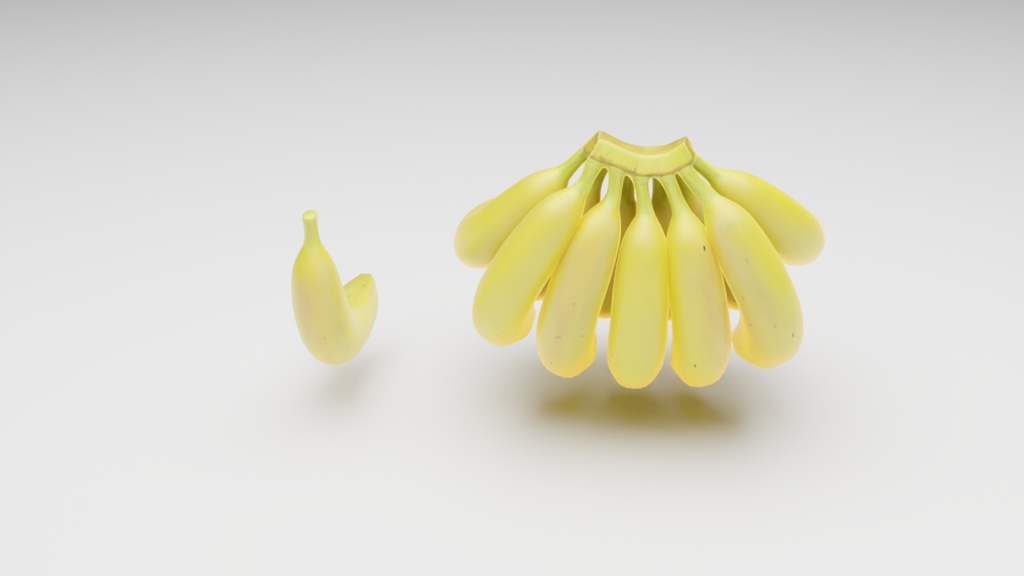 バナナ3Dモデル