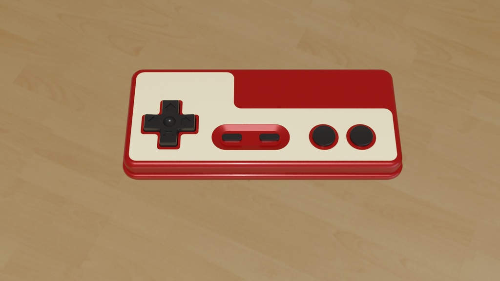 レトロゲームコントローラー3Dモデル