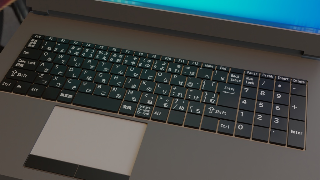 ノートパソコン3Dモデル