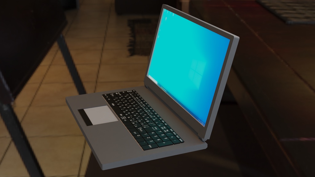 ノートパソコン3Dモデル