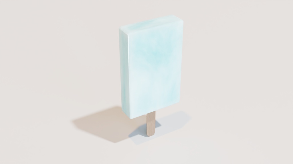 ガリガリ君型アイス3Dモデル