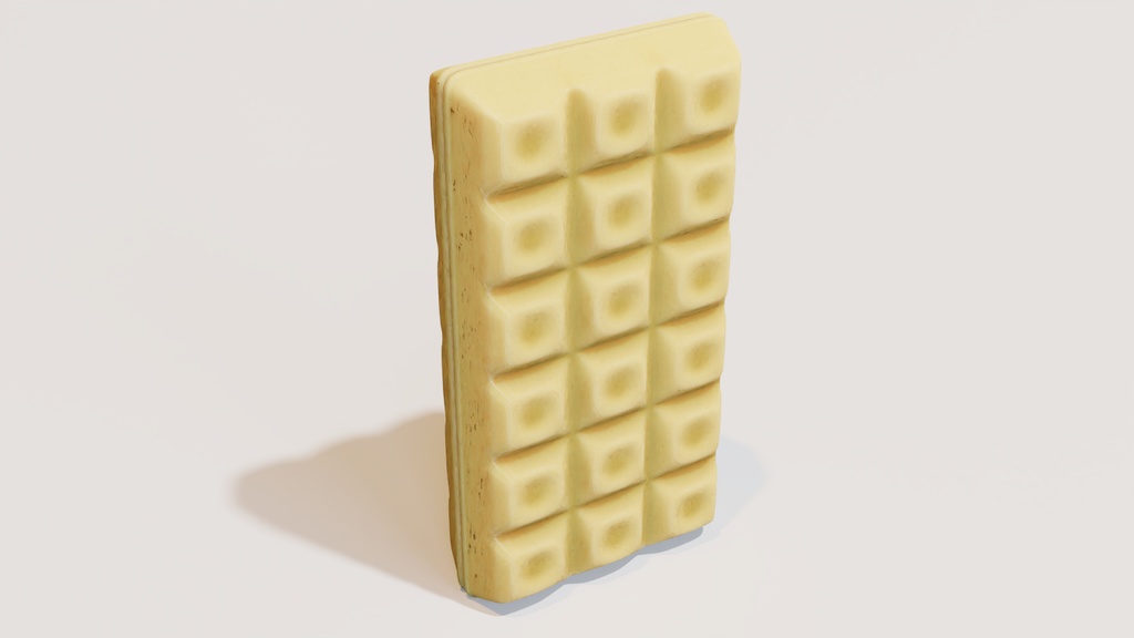 モナカ風アイス3Dモデル