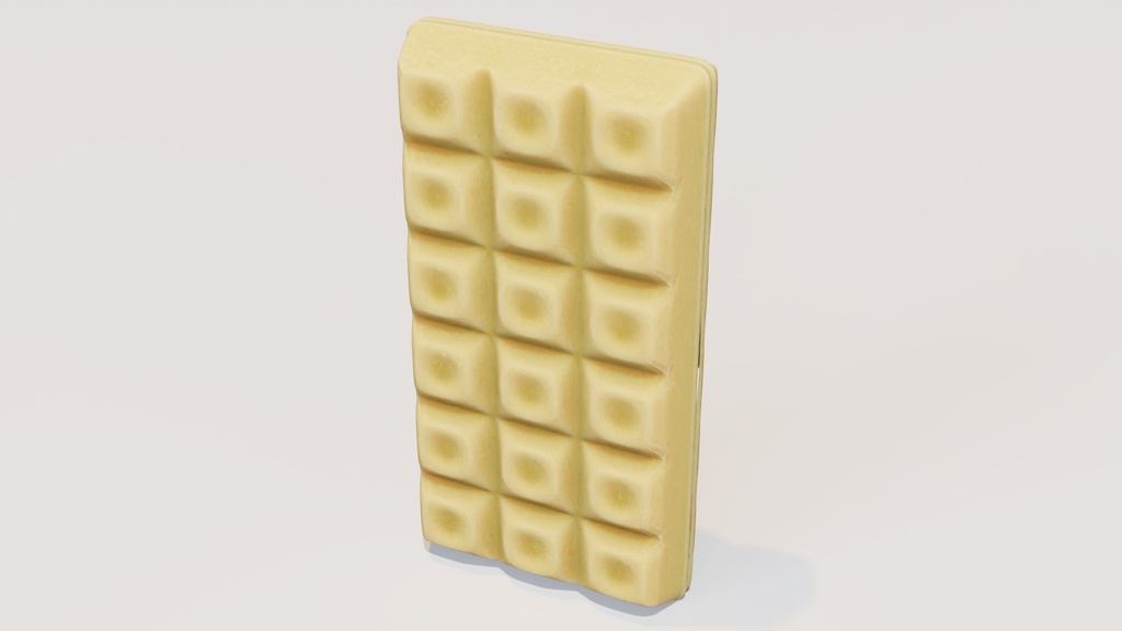 モナカ風アイス3Dモデル