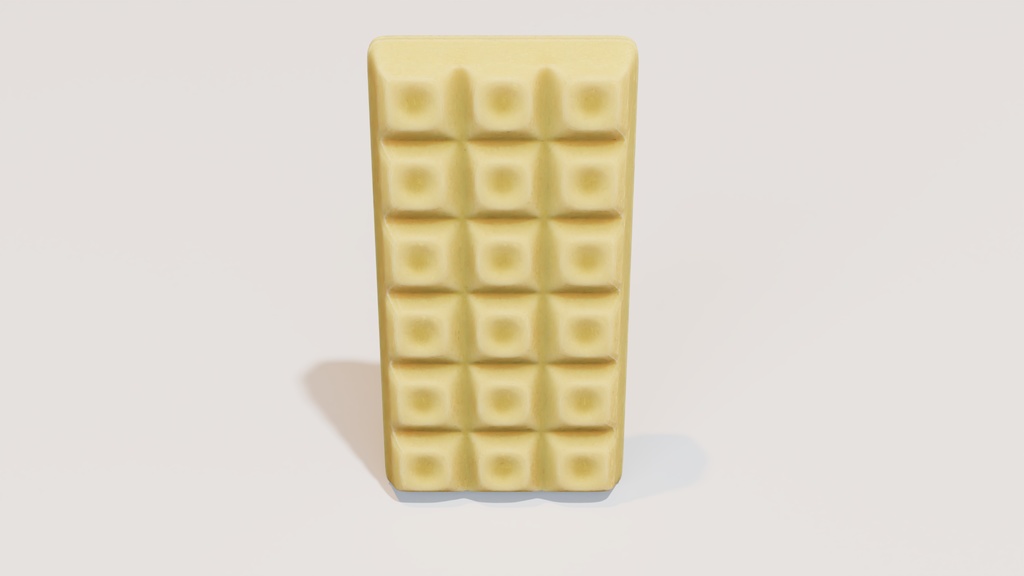 モナカ風アイス3Dモデル