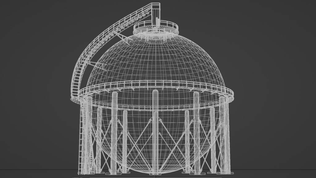 ガスタンク3Dモデル
