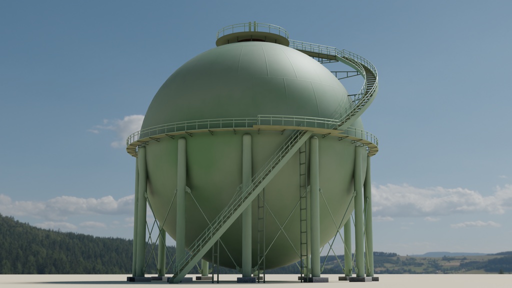 ガスタンク3Dモデル