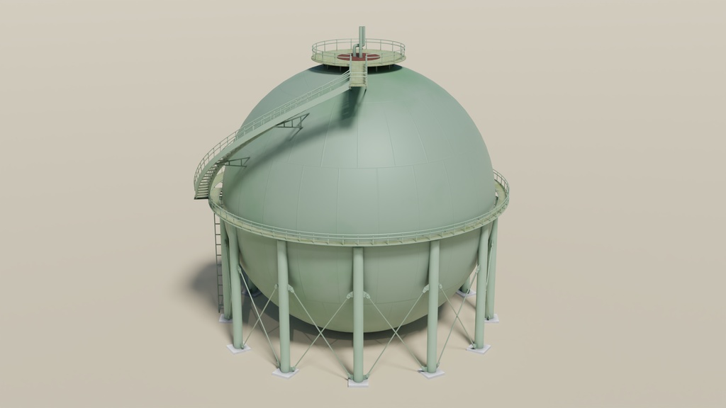 ガスタンク3Dモデル