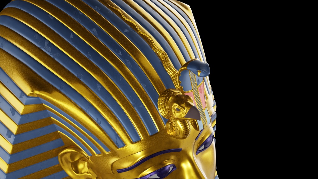 ツタンカーメン黄金のマスク 3Dモデル