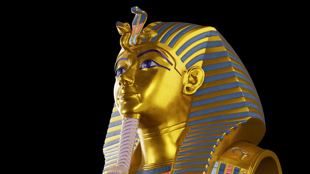 ツタンカーメン黄金のマスク 3Dモデル