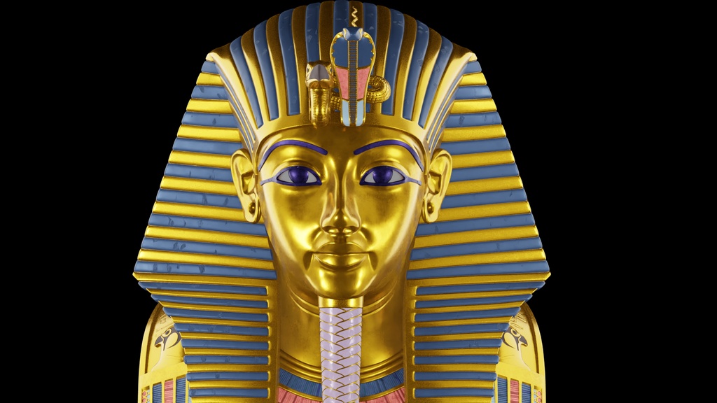 ツタンカーメン黄金のマスク 3Dモデル
