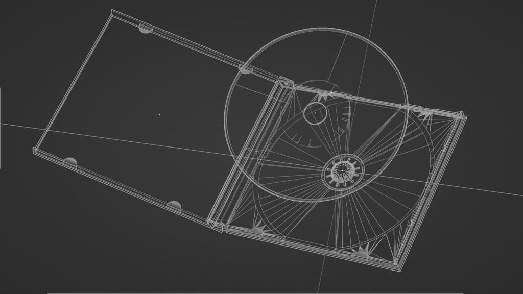 CD+ケース 3Dモデル