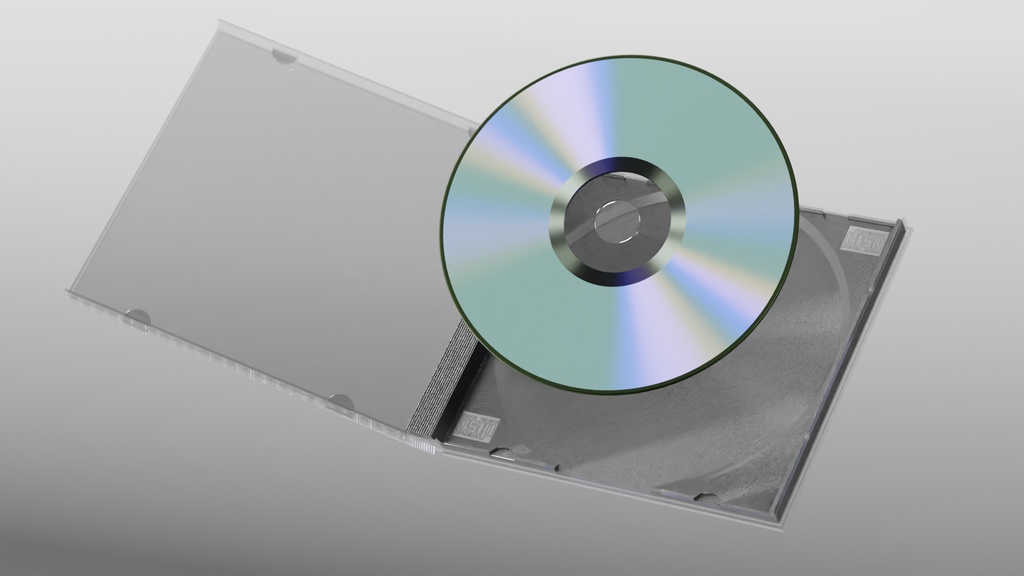CD+ケース 3Dモデル