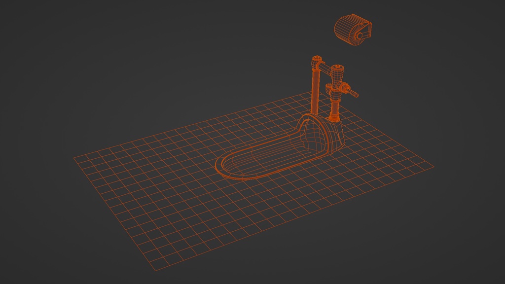 和式便器Aタイプ 3Dモデル