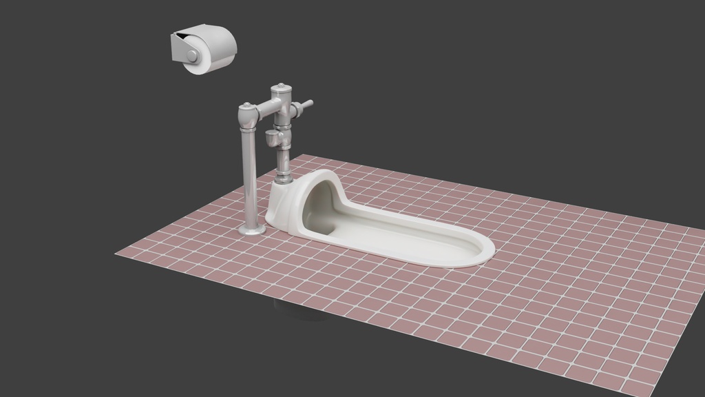 和式便器Aタイプ 3Dモデル