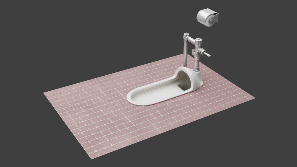 和式便器Aタイプ 3Dモデル