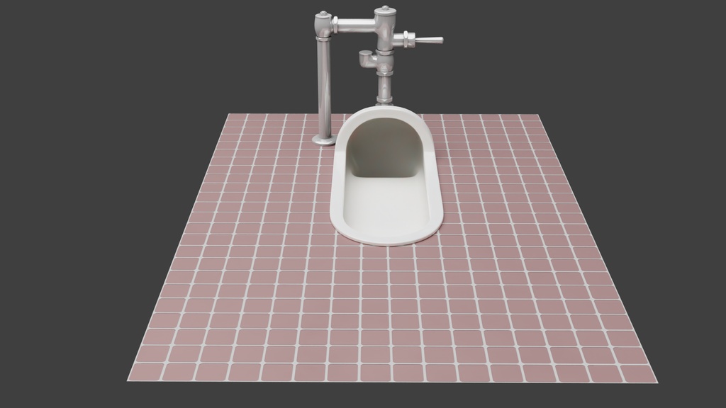 和式便器Aタイプ 3Dモデル