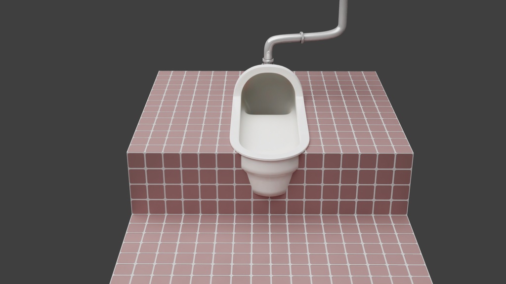 和式便器Bタイプ 3Dモデル