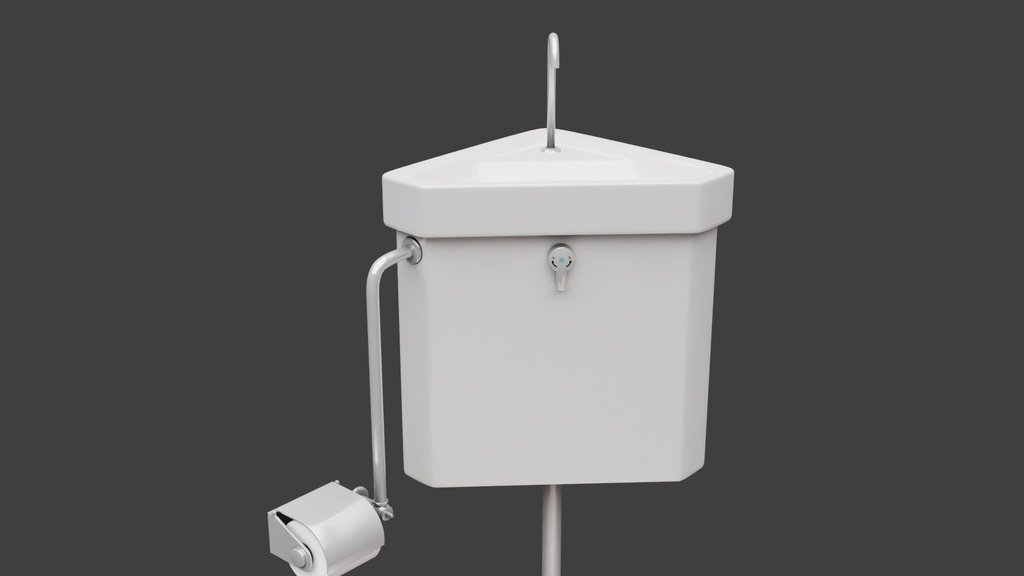 和式便器Bタイプ 3Dモデル