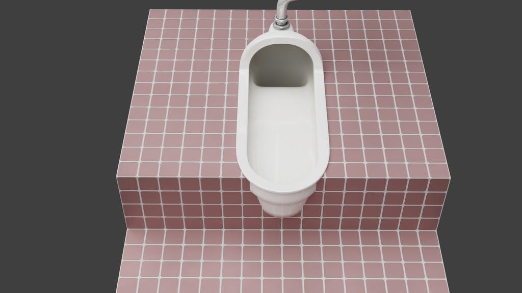 和式便器Bタイプ 3Dモデル