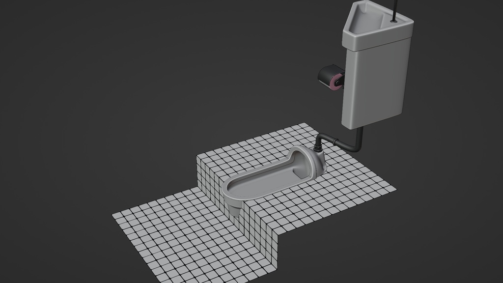和式便器Bタイプ 3Dモデル