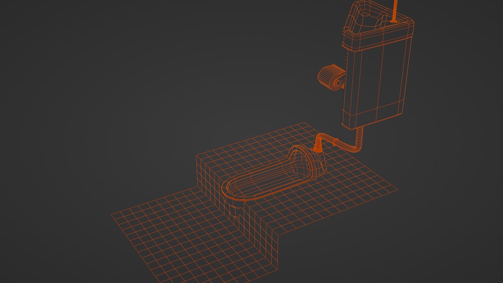 和式便器Bタイプ 3Dモデル