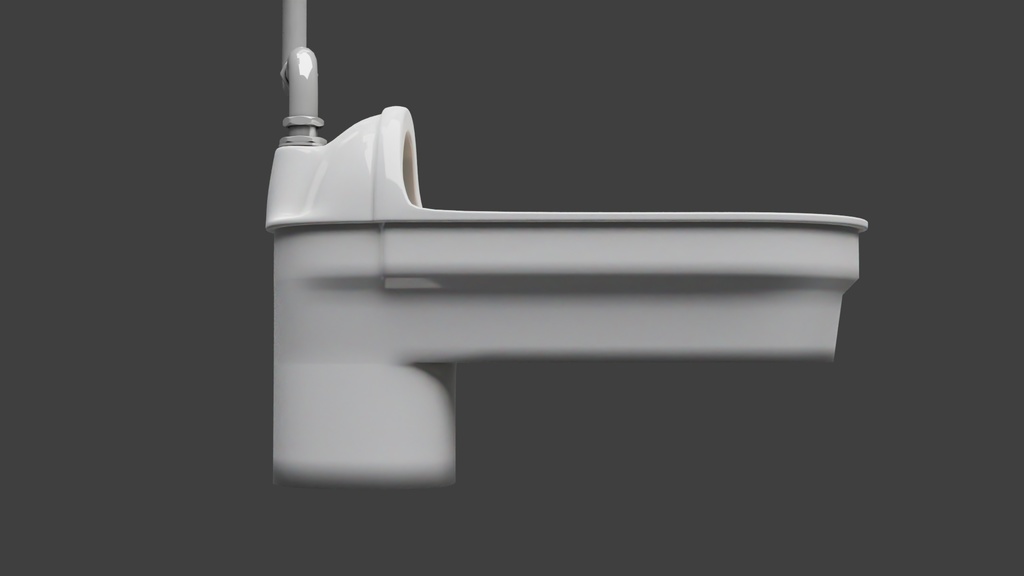 和式便器Bタイプ 3Dモデル