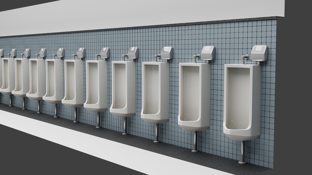 小便器Aタイプ 3Dモデル