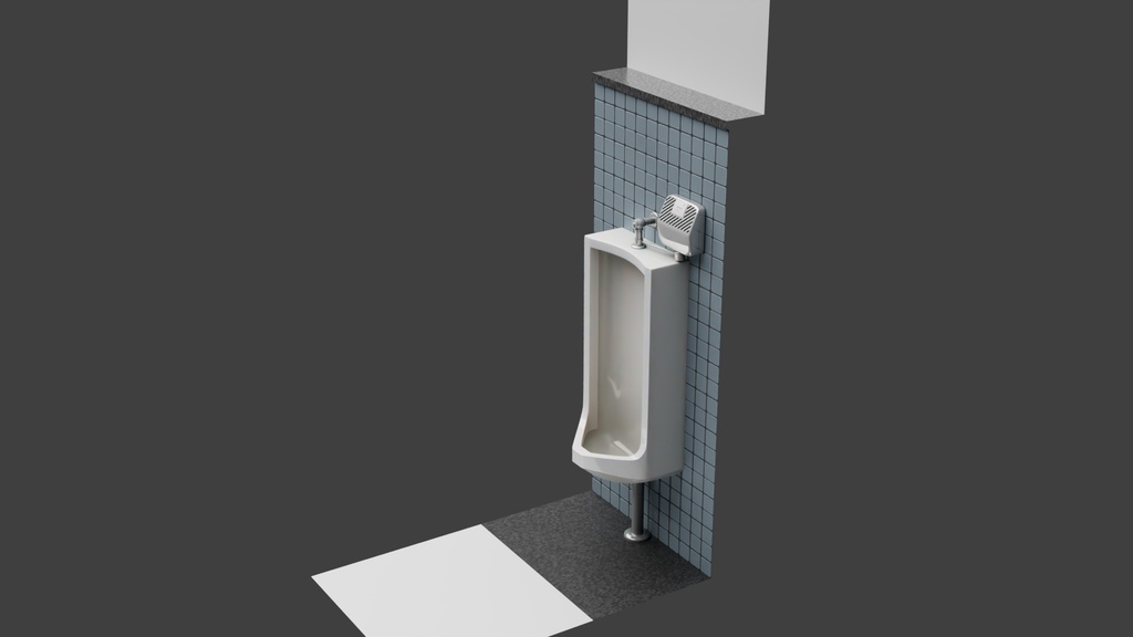 小便器Aタイプ 3Dモデル