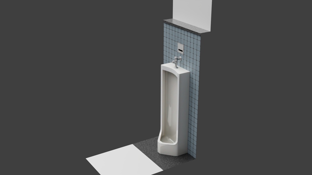 小便器Bタイプ 3Dモデル