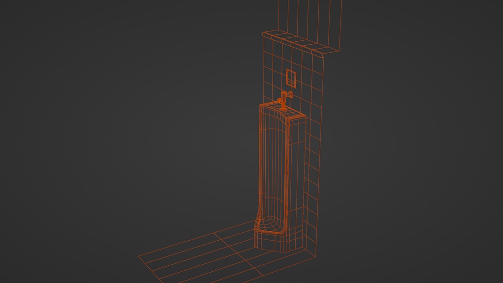 小便器Bタイプ 3Dモデル