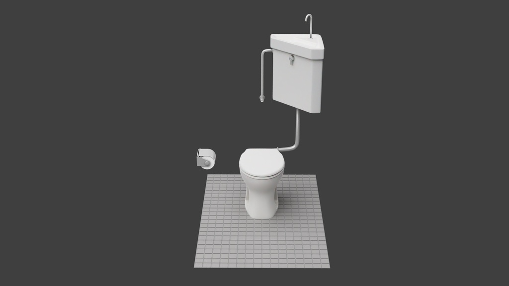 洋式便器Aタイプ 3Dモデル