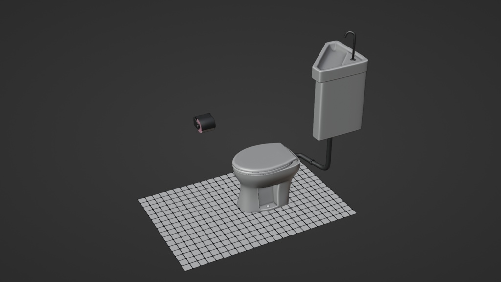 洋式便器Aタイプ 3Dモデル