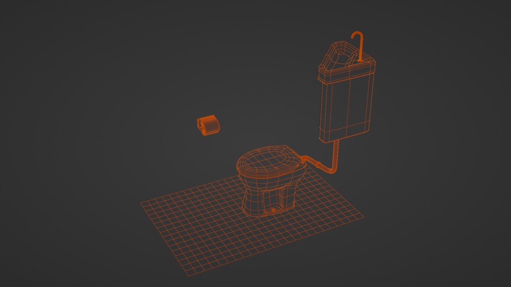洋式便器Aタイプ 3Dモデル