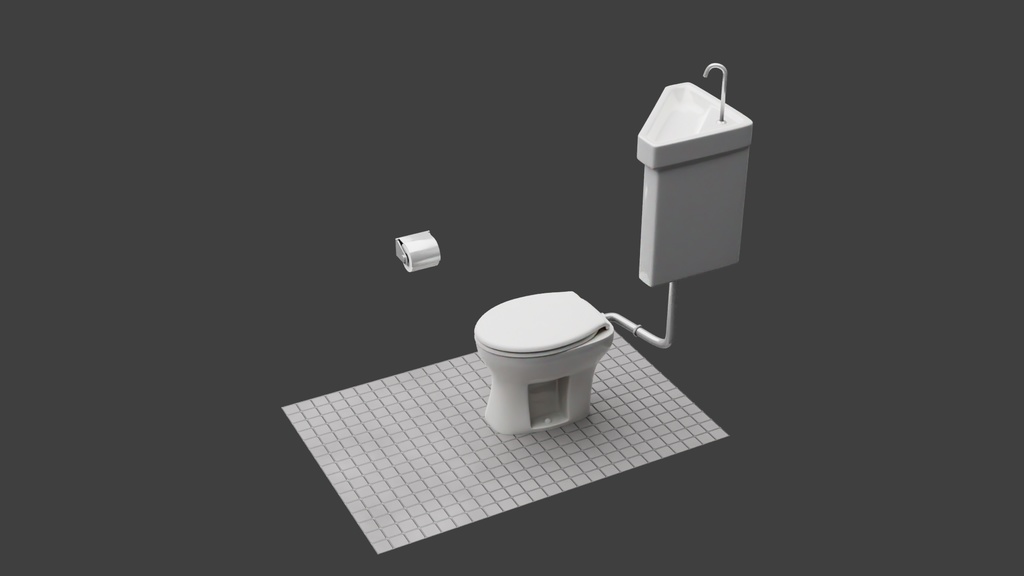 洋式便器Aタイプ 3Dモデル