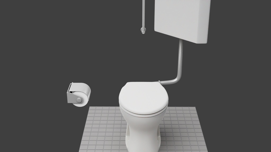 洋式便器Aタイプ 3Dモデル