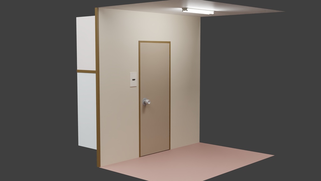 トイレ個室(家庭内) 3Dモデル