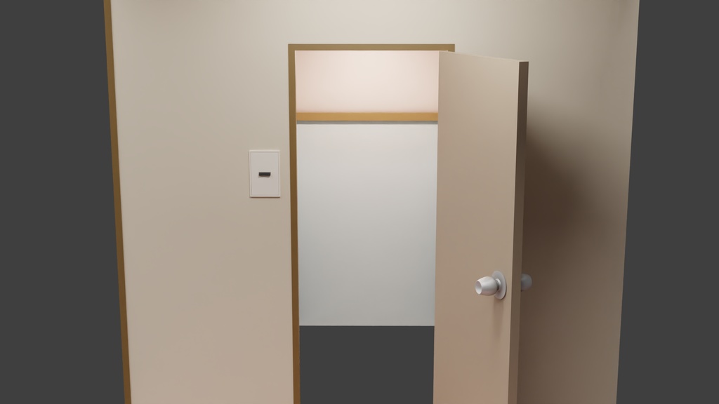 トイレ個室(家庭内) 3Dモデル